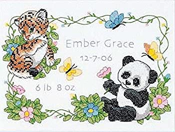 【中古】【輸入品・未使用】Baby Hugs Baby Animals Birth Record Stamped Cross Stitch Kit-12%ﾀﾞﾌﾞﾙｸｫｰﾃ%X9%ﾀﾞﾌﾞﾙｸｫｰﾃ% (並行輸入品)｜スカイマーケットプラス