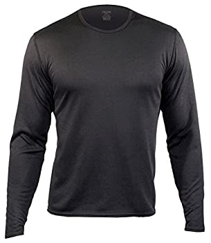 【中古】【輸入品・未使用】ホットChillysメンズ二重層クルー、ブラック、ミディアム