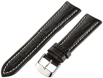 【中古】【輸入品・未使用】hadley-romaメンズmsm895ra-220?22-mmブラックAlligator Grain Leather WatchStrap|スカイマーケットプラス