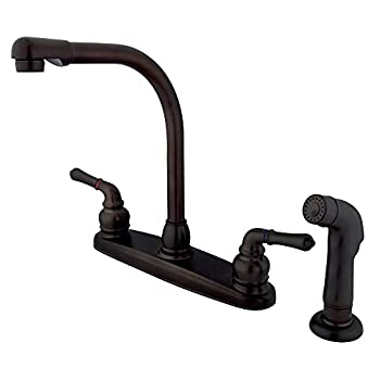 【中古】【インポート品・未当て嵌める】Kingston Brass KB755SP Magellan High Arch Kitchen Faucet with Sprayer%ｶﾝﾏ% 7-Inch%ｶﾝﾏ% Oil Rubbed Bronze by Kingston Brass - Drop Ship