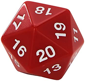 【中古】【輸入品・未使用】[Koplowゲーム]Koplow Games Red Jumbo Dice D20 Count Down 55mm Dice by 14800 [並行輸入品]