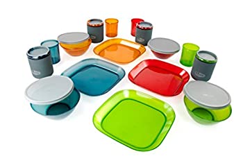 【中古】【インポート品・未当て嵌める】GSI Outdoors Infinity Deluxe Nesting Table Set%ｶﾝﾏ% 4 Place Settings%ｶﾝﾏ% Multicolor 141［並行輸入］