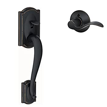 【中古】【輸入品・未使用】Camelot Front Entry Handle Accent Left-Handed Interior Lever (Aged Bronze) FE285 CAM 716 ACC LH by Schlage Lock Company [並行輸入品] 35,812円