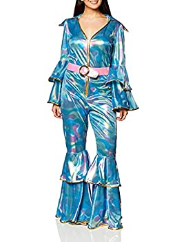 ディスコ 70年代 ジャンプスーツ 青 コスチューム 大人女性用 Disco Mama 並行輸入品 ふるさと納税