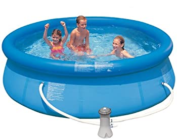 【中古】【輸入品・未使用】INTEX POOL 10ft(3.05m)イージーセットプール・循環ポンプフィルター付き(並行輸入)