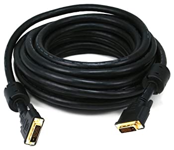 【中古】【輸入品・未使用】Monoprice 約10.1m (35フィート) 24AWG CL2 デュアル リンク DVI-D ケーブル - ブラック