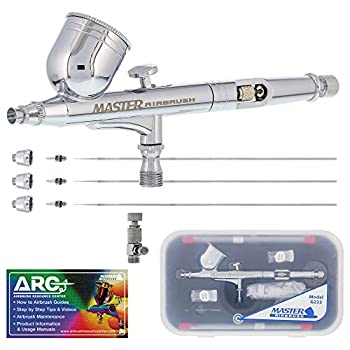 【中古】【輸入品・未使用】Master AirbrushRエアーブラシ G233-SET Multi-Purpose Precision Dual-Action Gravity Feed Airbrush Professional Set%ｶﾝﾏ% With All 3 Tip &