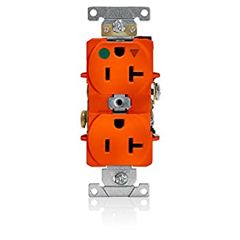 【中古】【輸入品・未使用】Leviton 8300-oig 20-amp、125?V、Narrowボディ二重レセプタクル、直線刃、病院グレード、isolated Ground、オレンジ