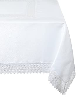 【中古】【輸入品・未使用】Treasure Lace Tablecloth White 70 by 105 Oblong / Rectangle by Violet Linen|スカイマーケットプラス