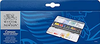 【中古】【インポート品・未当て嵌める】ウィンザー家\u0026サー・アイザック・ニュートン 水彩画絵の具 ウィンザー家\u0026サー・アイザック・ニュートン コットマン お水色合い 12色仕かける 青色ボックス席仕かける 二分の一食パン 画材-日用品雑貨・文房具・手芸