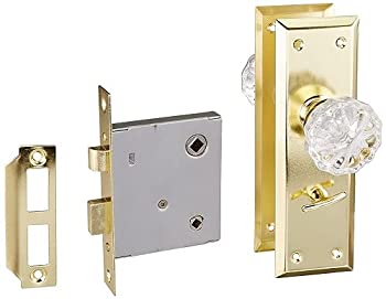 【中古】【インポート品・未当て嵌める】Old Time Mortise Lock Crystal Knob Set Skeleton by Ultra Hardware