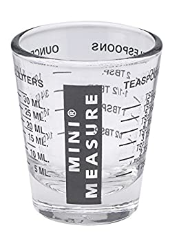 【中古】【インポート品・未当て嵌める】Mini Measure Multi-Purpose Liquid and Dry Measuring Shot Glass%ｶﾝﾏ% Heavy Glass%ｶﾝﾏ% 26-Incremental Measurements for Teaspoons%ｶﾝﾏ% Tab