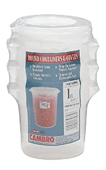 【中古】【輸入品・未使用】Cambro RFS1PPSW3190 1-Quart Round Food-Storage Container with Lid%ｶﾝﾏ% Set of 3 by Cambro [並行輸入品]｜スカイマーケットプラス