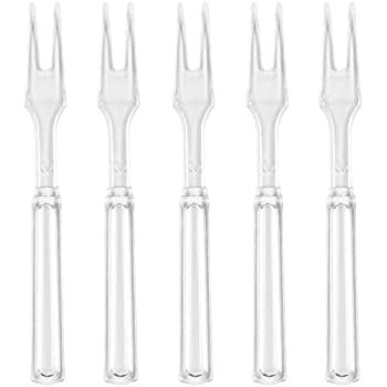 【中古】【輸入品・未使用】Clear Plastic Cocktail Forks クリアプラスチックカクテルフォーク♪ハロウィン♪クリスマス♪ [並行輸入品]