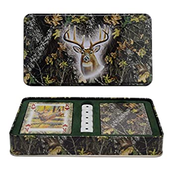 【中古】【輸入品・未使用】[リバーズエッジ]River's Edge Products Rivers Edge Products 2Pack Mossy Oak Cards And Dice Gift Tin 1569 [並行輸入品]