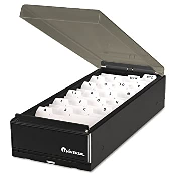 【中古】【輸入品・未使用】Universal : High-Capacity Business Card File%ｶﾝﾏ% Metal/Plastic%ｶﾝﾏ% Black/Smoke%ｶﾝﾏ% 4 1/4x8 1/4x2 1/2 -:- Sold as 2 Packs of - 1 - /