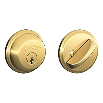 【中古】【輸入品・未使用】Schlage B60N505 Deadbolt%ｶﾝﾏ% Keyed 1 Side%ｶﾝﾏ% Bright Brass by Schlage Lock Company
