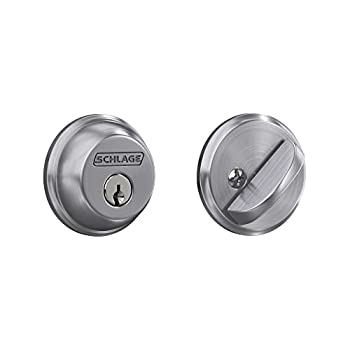 【中古】【輸入品・未使用】Schlage B60N626 デッドボルト、一面鍵付き、サテンクローム|スカイマーケットプラス