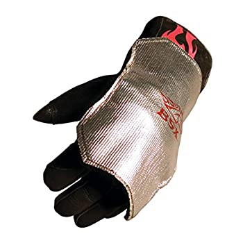 【中古】【インポート品・未当て嵌める】BSX ビーエスエックス 軽銀 上塗り 炭素 フェルト 溶接用 うしろ側パッド (手甲) 無償性大きさ
