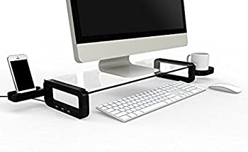 【中古】【輸入品・未使用】UBOARD SMART 強化ガラス キーボード収納ボード スマートフォンホルダー搭載 [並行輸入品] (ブラック)
