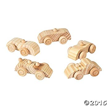 【中古】【輸入品・未使用】Unpainted Wooden Car Assortment (1 dz)