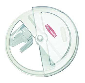 【中古】【インポート品・未当て嵌める】天然ゴム御手伝いさん(Rubbermaid) ブルートコンテナ用横すべり式フタ、スコップ仕掛ける 白いこと 9G7701