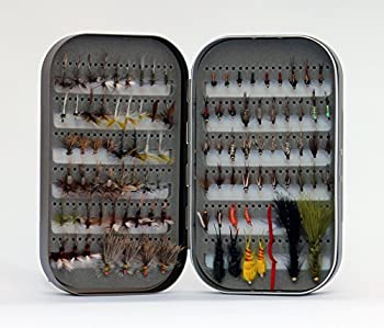 【中古】【輸入品・未使用】Barnsley Fly ボックス + フライフィッシング用フライ100個詰め合わせキット｜スカイマーケットプラス