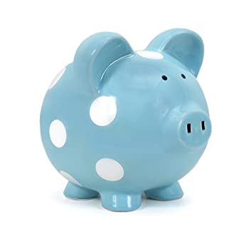 【中古】【輸入品・未使用】Child to Cherish Polka Dot Piggy Bank%ｶﾝﾏ% Blue%ｶﾝﾏ% Large by Child to Cherish [並行輸入品]
