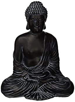 【中古】【輸入品・未使用】Oriental Furniture 30cm Japanese Sitting Buddha Statue in Bronze
