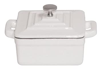 【中古】【輸入品・未使用】(White) - Paderno World Cuisine 0.3l Square Cast-Iron Casserole%ｶﾝﾏ% White