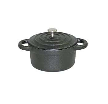 【中古】【輸入品・未使用】鋳鉄 の キャセロール 、 黒 ラウンド バッサーノ 世界 料理 0.27 リットル