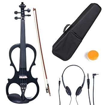 【中古】【輸入品・未使用】CEVN-1BK ソリッドウッドサイレント/エレクトリックバイオリン(スタイル1) Cecilio社 ブラックメタリック【並行輸入】