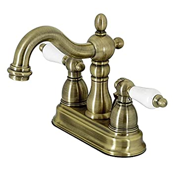【中古】【インポート品・未当てはめる】Kingston Brass KB1603PL Two Handle 4 インチ. Centerset Lavatory Faucet with Retail Pop-up [並行輸入品]