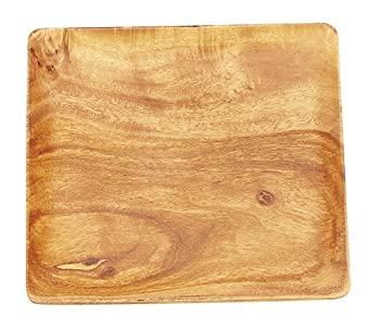 【中古】【インポート品・未当て嵌める】Pacific Merchants Acaciaware 10-Inch Acacia Wood Square Serving Tray by Pacific Merchants Trading