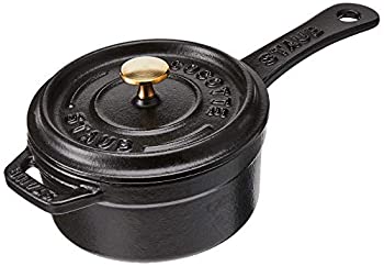 【中古】【インポート品・未当て嵌める】STAUB 鋳鉄製 ミニソースパン 0.25クオート 黒いこと引っ敷き