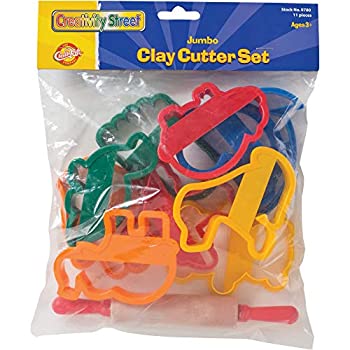 【中古】【輸入品・未使用】Clay Cutter Set%ｶﾝﾏ% Rolling Pin and 10 Cutters (並行輸入品)