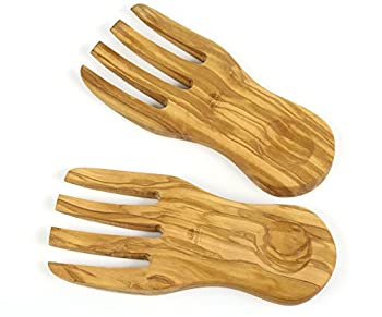 【中古】【輸入品・未使用】Berard Olive-Wood Handcrafted Curved Salad Servers by Berard