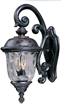 【中古】【インポート品・未当てはめる】Maxim Lighting 3496WGOB Carriage House DC 2-Light Top Mount Outdoor 20-Inch Wall Lantern%ｶﾝﾏ% Oriental Bronze Finish [並行輸入品]