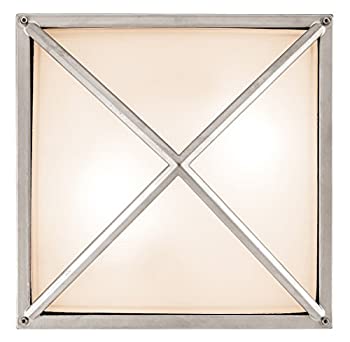 【中古】【輸入品・未使用】Access Lighting Oden アウトドア壁器具 - つや消しガラスシェード付きサテン仕上げ｜スカイマーケットプラス