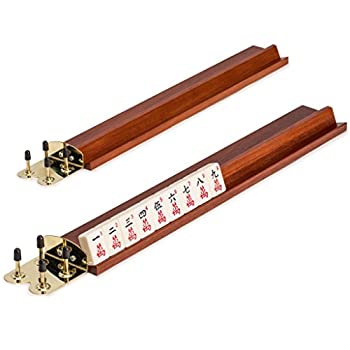 【中古】【輸入品・未使用】[イエローマウンテンインポート]Yellow Mountain Imports 18'' Classic Wooden Mahjong Racks Mahogany Color Set of 4 US-RL017-A [並行輸入品]