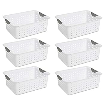 【中古】【輸入品・未使用】Sterilite 16248006 Medium Ultra Basket with Titanium Inserts%ｶﾝﾏ% White%ｶﾝﾏ% 6-Pack by STERILITE [並行輸入品]｜スカイマーケットプラス