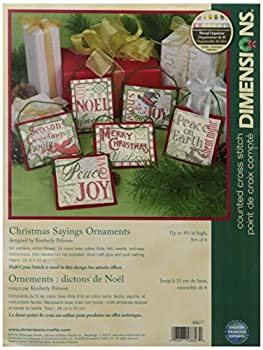 【中古】【輸入品・未使用】Christmas Sayings Ornaments Counted Cross Stitch Kit-Up To 4%ダブルクォーテ% Tall 14 Count Set Of 6 (並行輸入品)