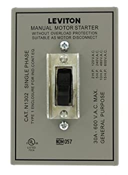 【中古】【輸入品・未使用】Leviton n1302-ds 30?Amp、600ボルト、Toggle inタイプ1エンクロージャdouble-poleとして適切なACモータースターターモーター切断、工業用グレー|スカイマーケットプラス