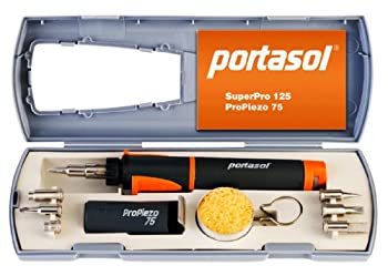 【中古】【輸入品・未使用】Portasol 011289250 Pro Piezo 75-Watt Heat Tool Kit with 7 Tips by Portasol