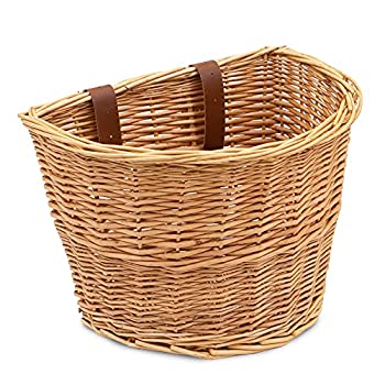 【中古】【輸入品・未使用】ProSource Wicker Front Handlebar Bike Basket Cargo by ProSource