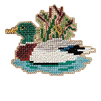 【中古】【輸入品・未使用】Mallard Beaded Counted Cross Stitch Ornament Kit Mill Hill 2010 Autumn Harvest MH18-0206 by Mill Hill