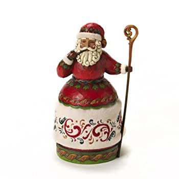 【中古】【輸入品・未使用】Jim Shore ハートウッド クリーク サンタ パイプと杖の置物 10インチ｜スカイマーケットプラス