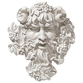 【中古】【輸入品・未使用】(Medium) - Design Toscano Bacchus God of Wine Greenman Wall Sculpture in Antique Stone