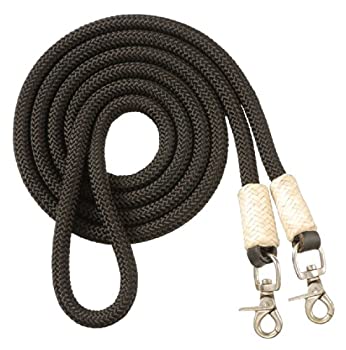 【中古】【インポート品・未当て嵌める】(Black) - Tough 1 Royal King Cord Roping Reins