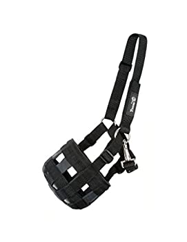 【中古】【インポート品・未当てはめる】(Yearling%ｶﾝﾏ% black) - Tough-1 Poly/Nylon Grazing Muzzle